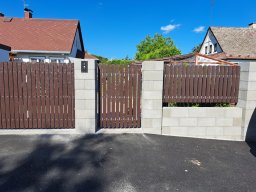 Skládací brána, branka, plaňky z recyklátu