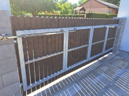 Skládací brána, branka, plaňky z recyklátu